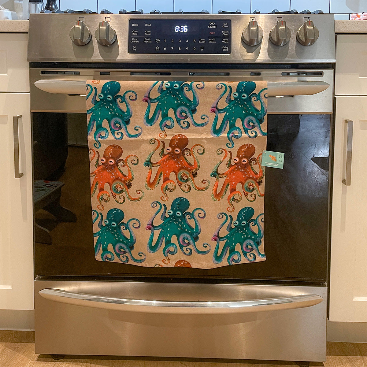 Octopus Tan Tea Towel