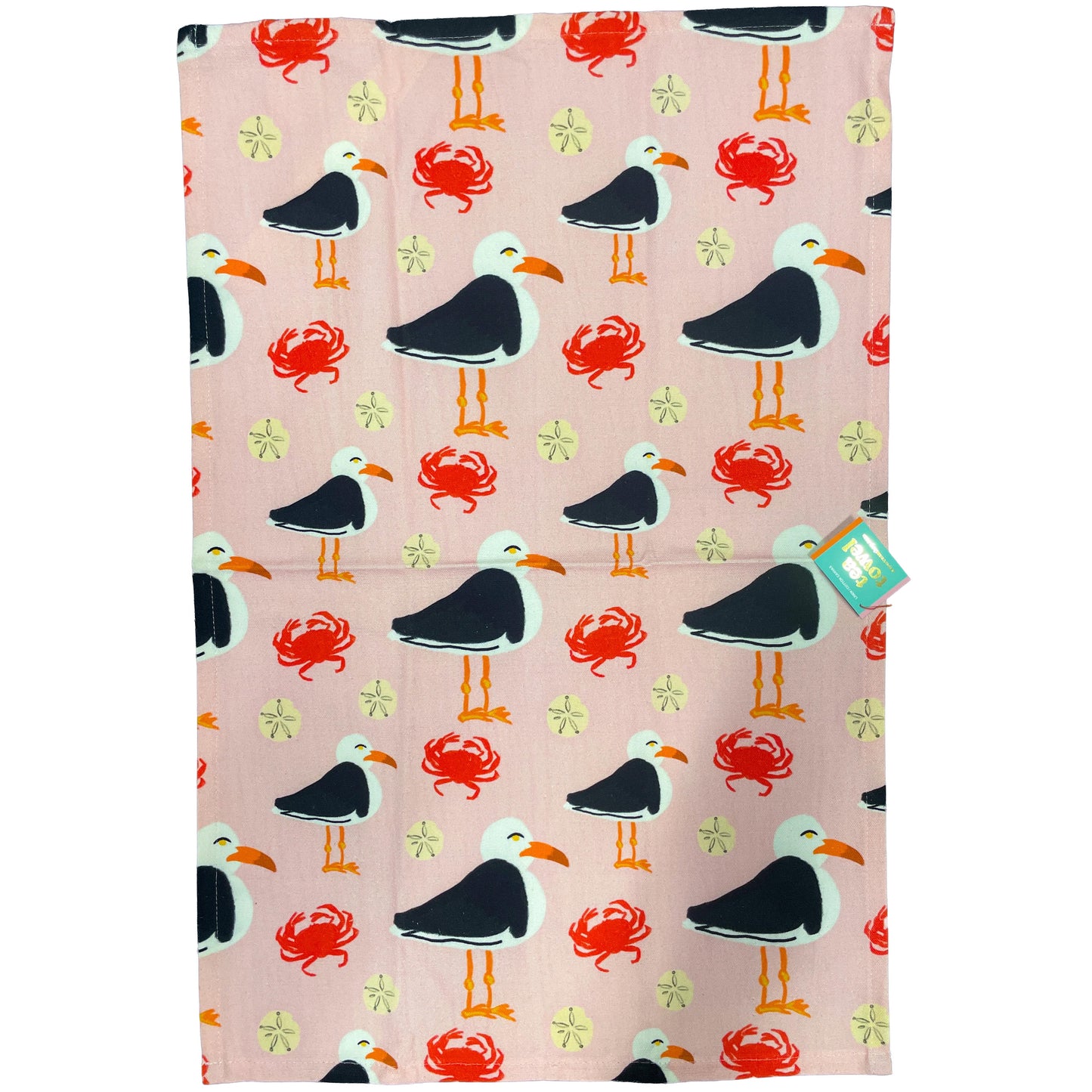 Gull and Crab Tea Towel