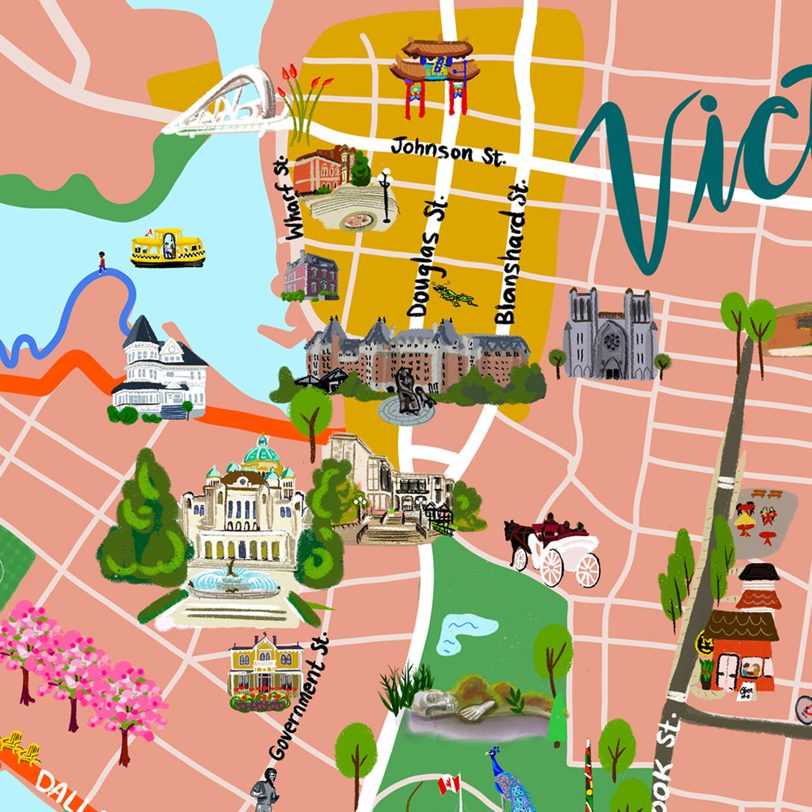 Victoria Map Print