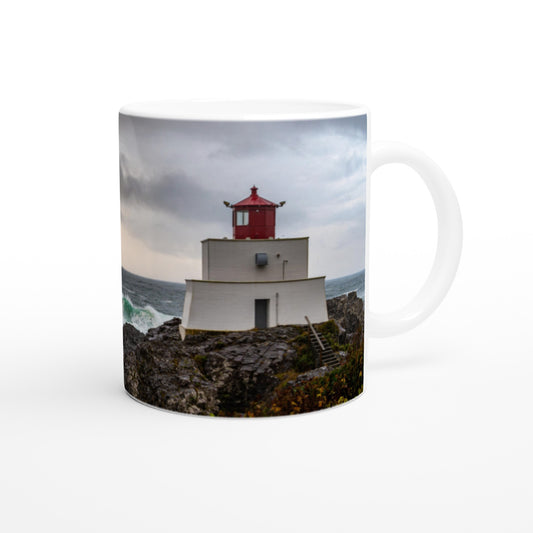 Amphitrite Point Lighthouse White 11oz Ceramic Mug