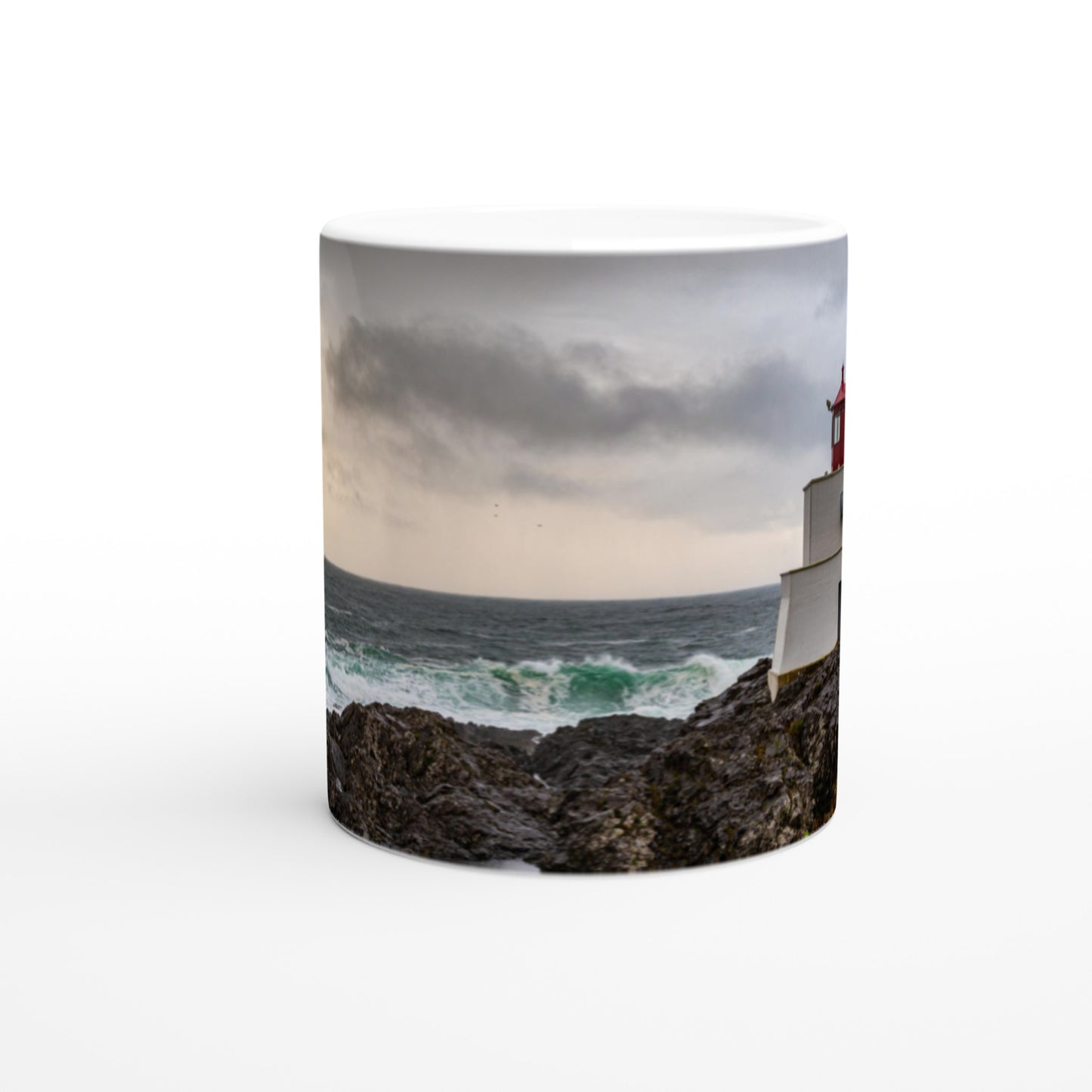 Amphitrite Point Lighthouse White 11oz Ceramic Mug