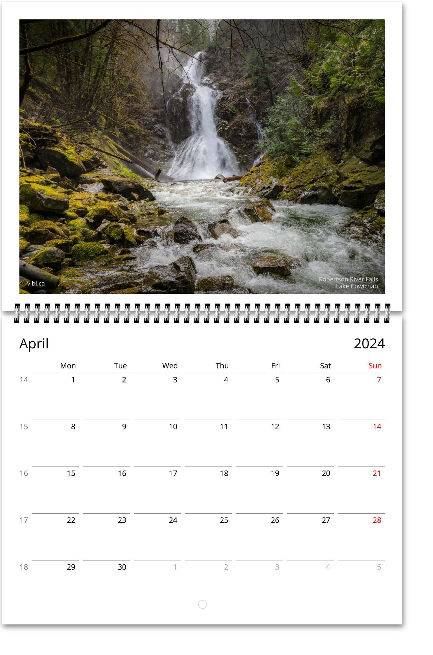 2024 Vancouver Island Wall calendar