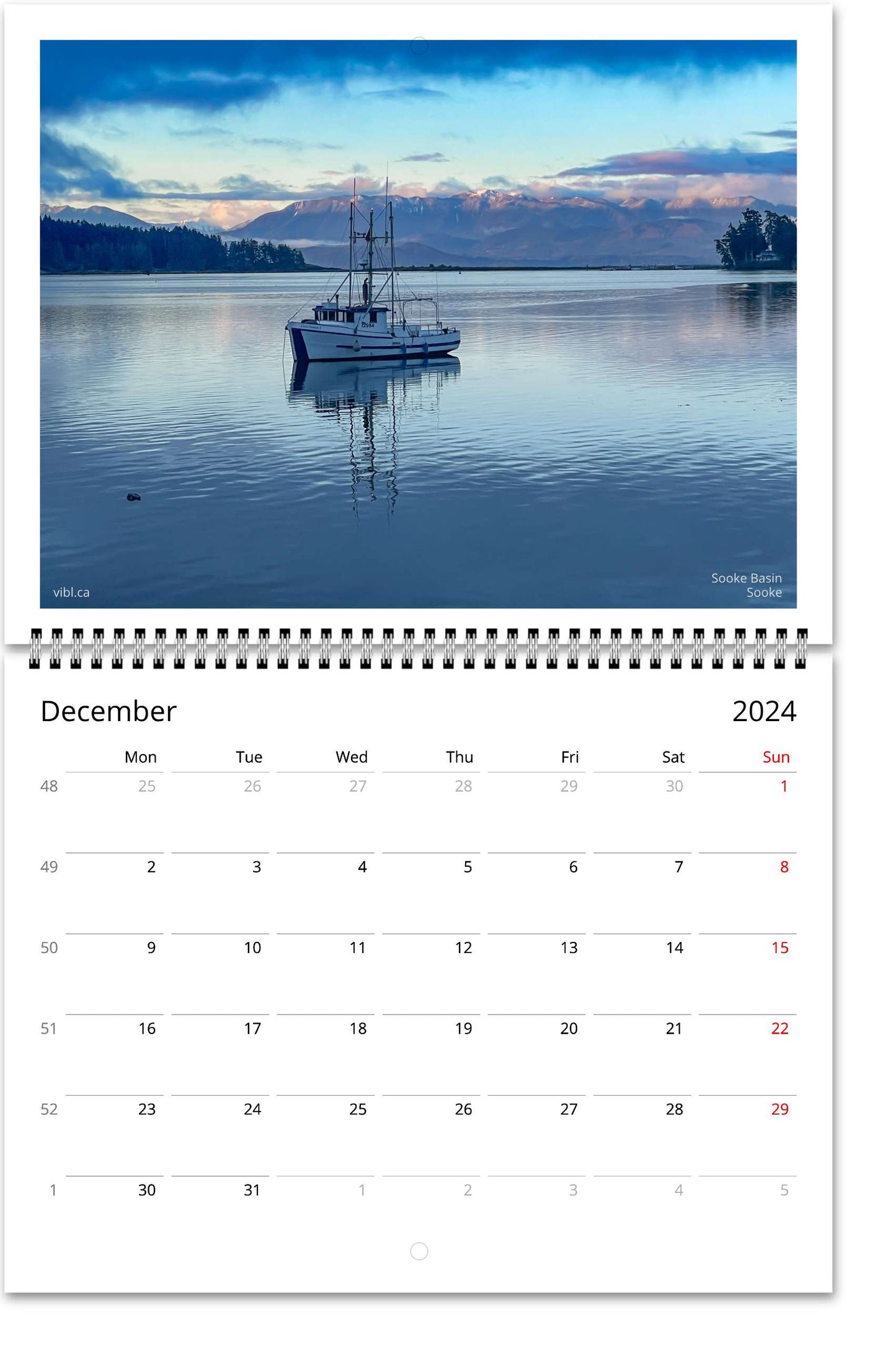 2024 Vancouver Island Wall calendar