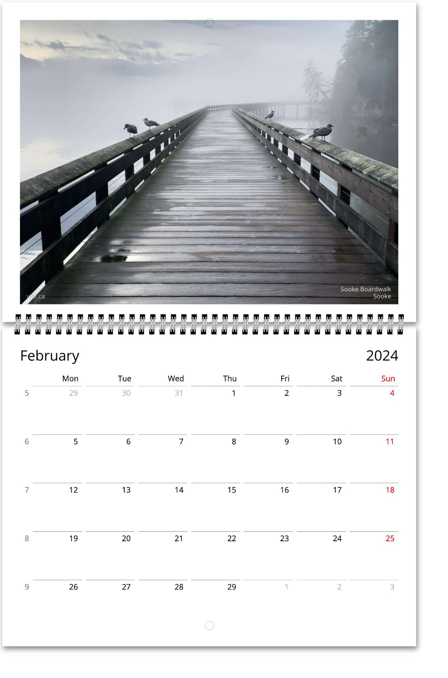 2024 Vancouver Island Wall calendar