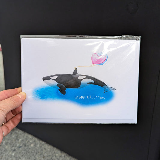 Orca Happy Birthday Card