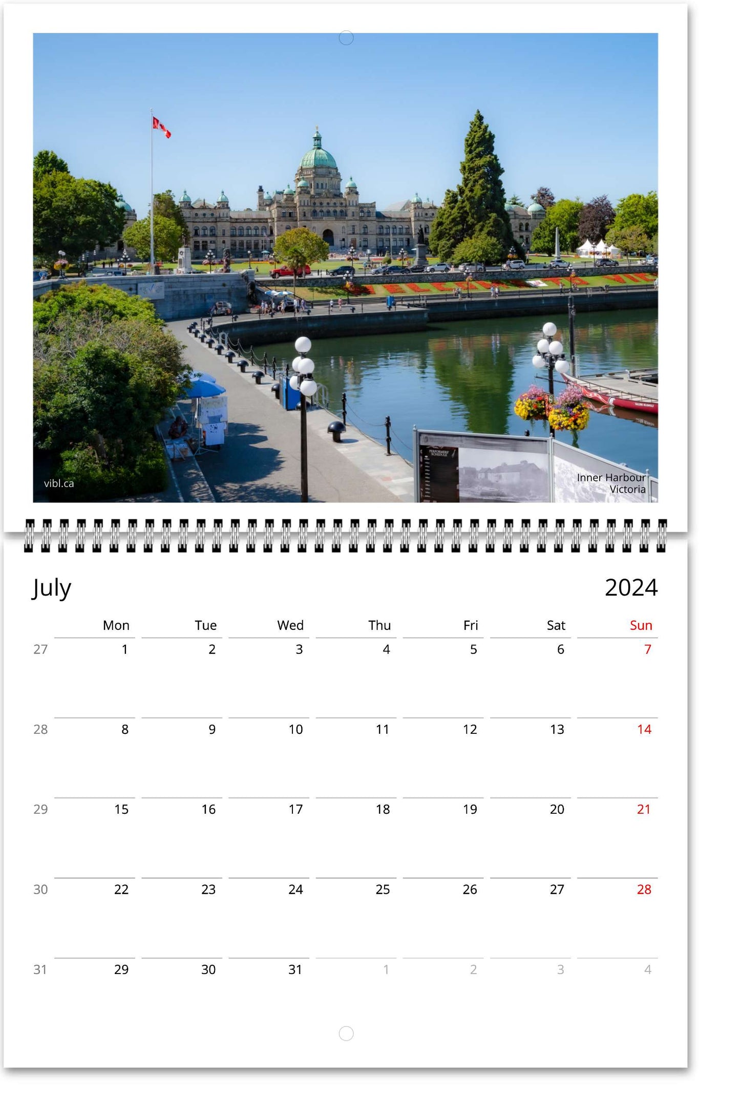 2024 Vancouver Island Wall calendar