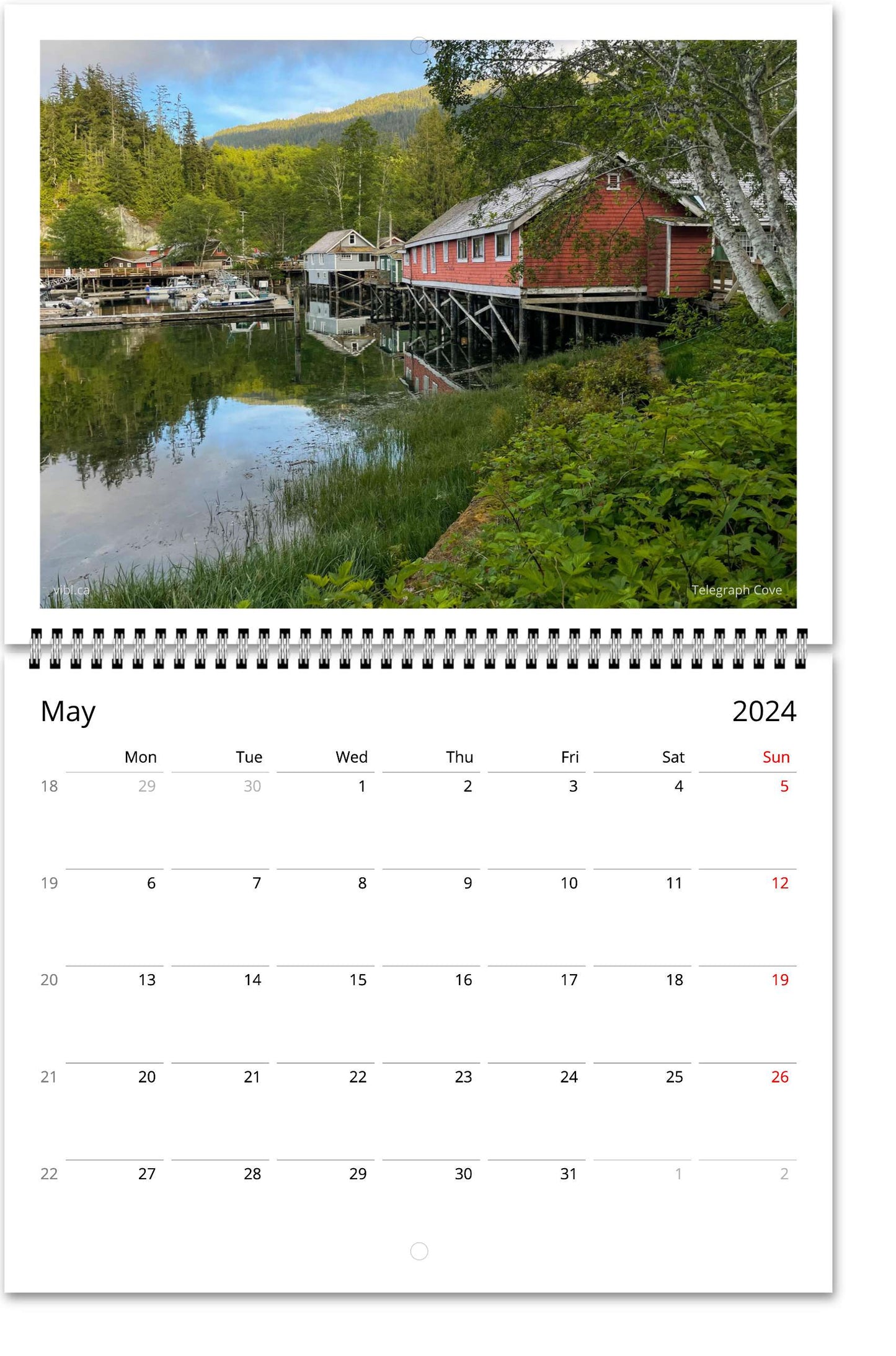 2024 Vancouver Island Wall calendar