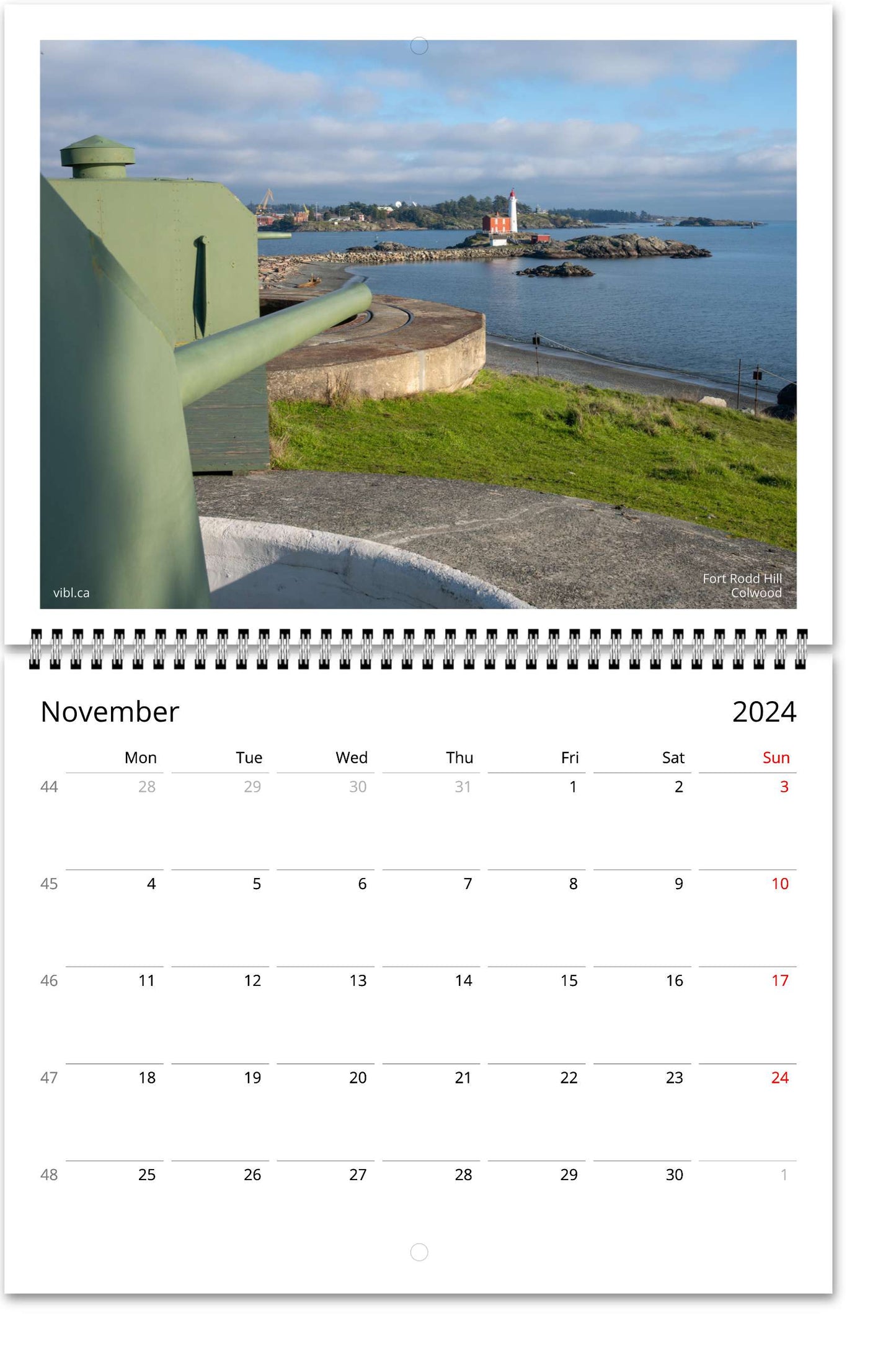 2024 Vancouver Island Wall calendar