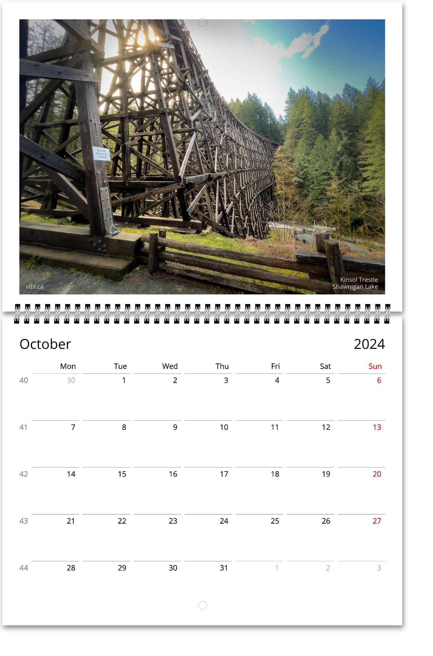 2024 Vancouver Island Wall calendar