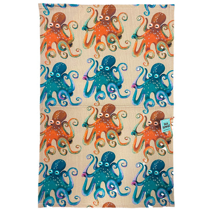 Octopus Tan Tea Towel