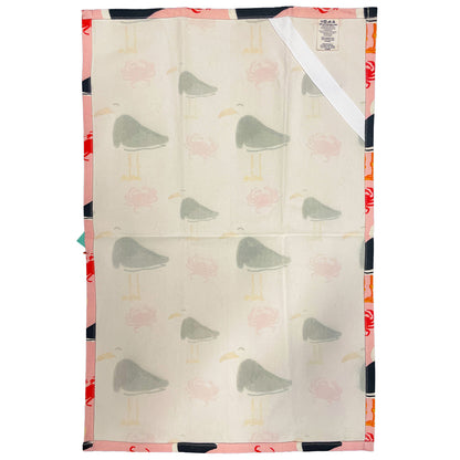 Gull and Crab Tea Towel