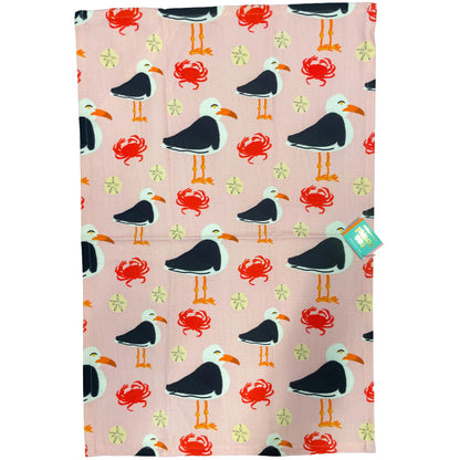 Gull and Crab Tea Towel