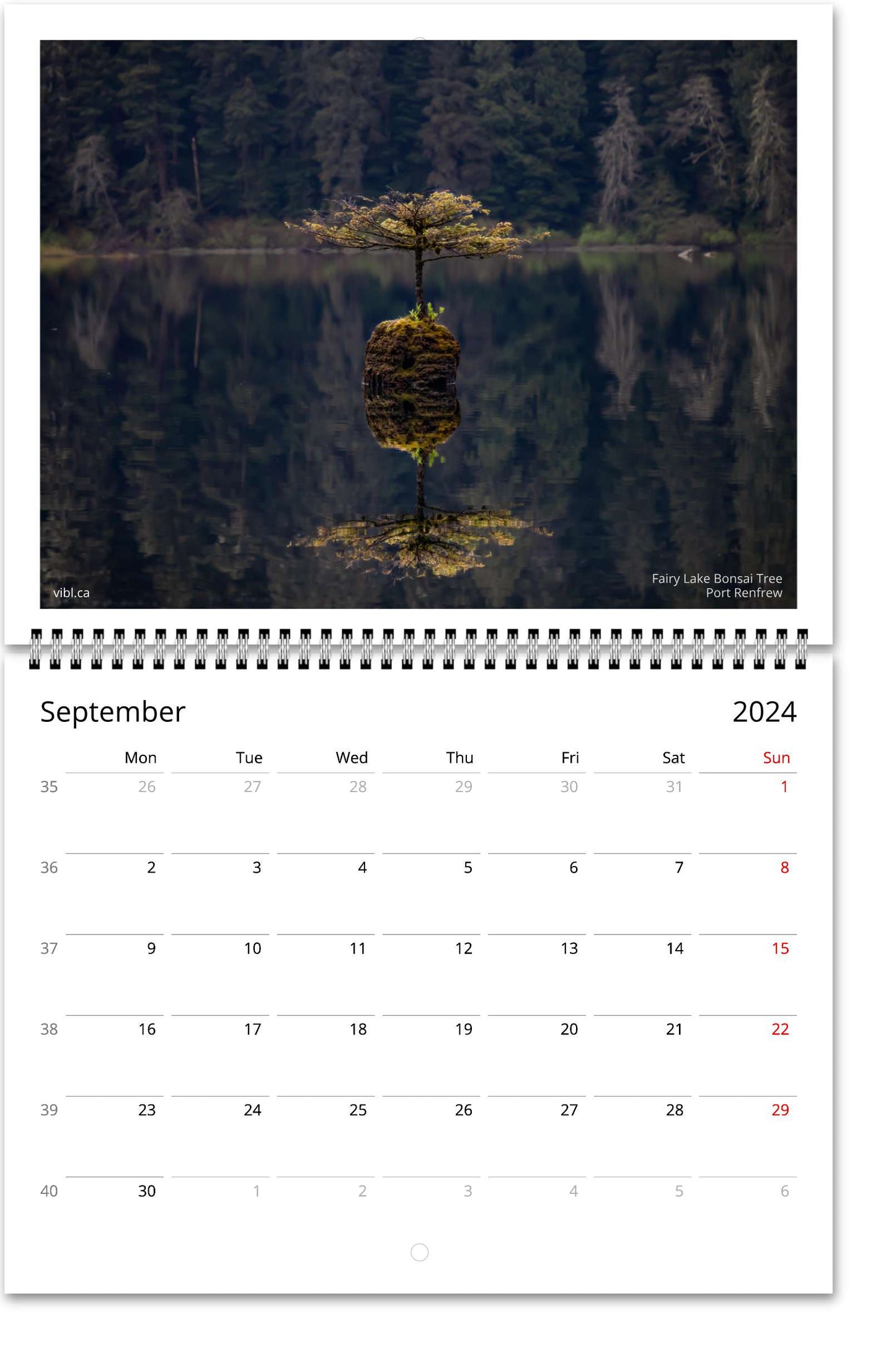 2024 Vancouver Island Wall calendar