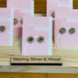 Earrings - Wood & Sterling Silver