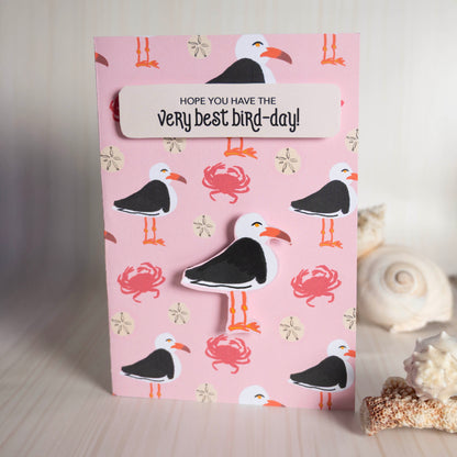 Seagull and Crab - Bird-Day Card
