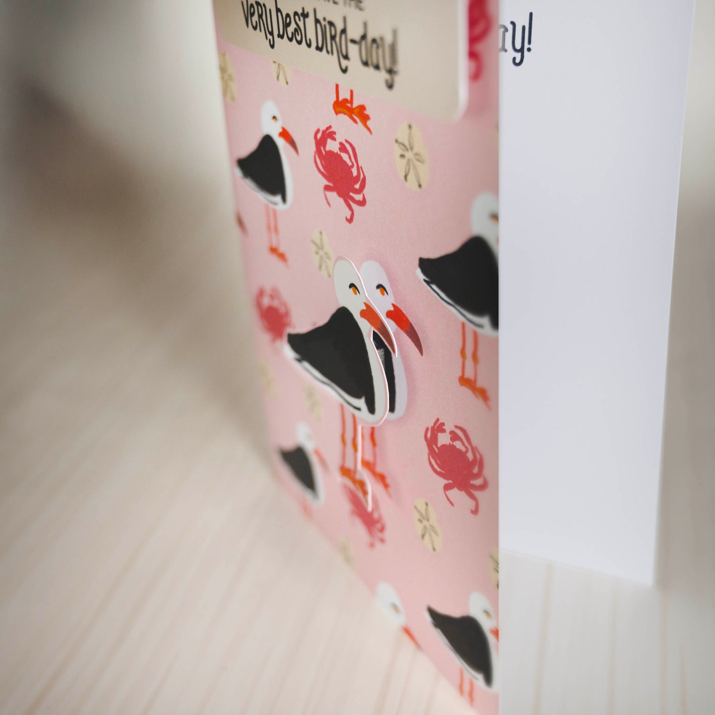 Seagull and Crab - Bird-Day Card