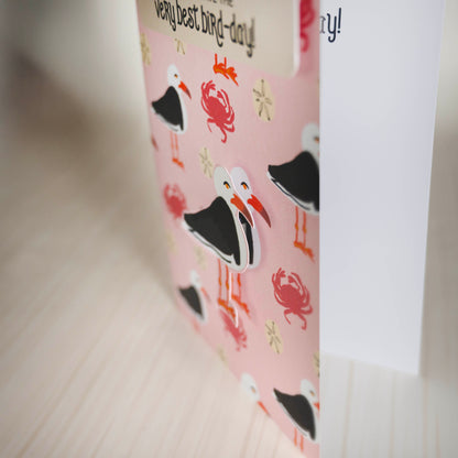 Seagull and Crab - Bird-Day Card