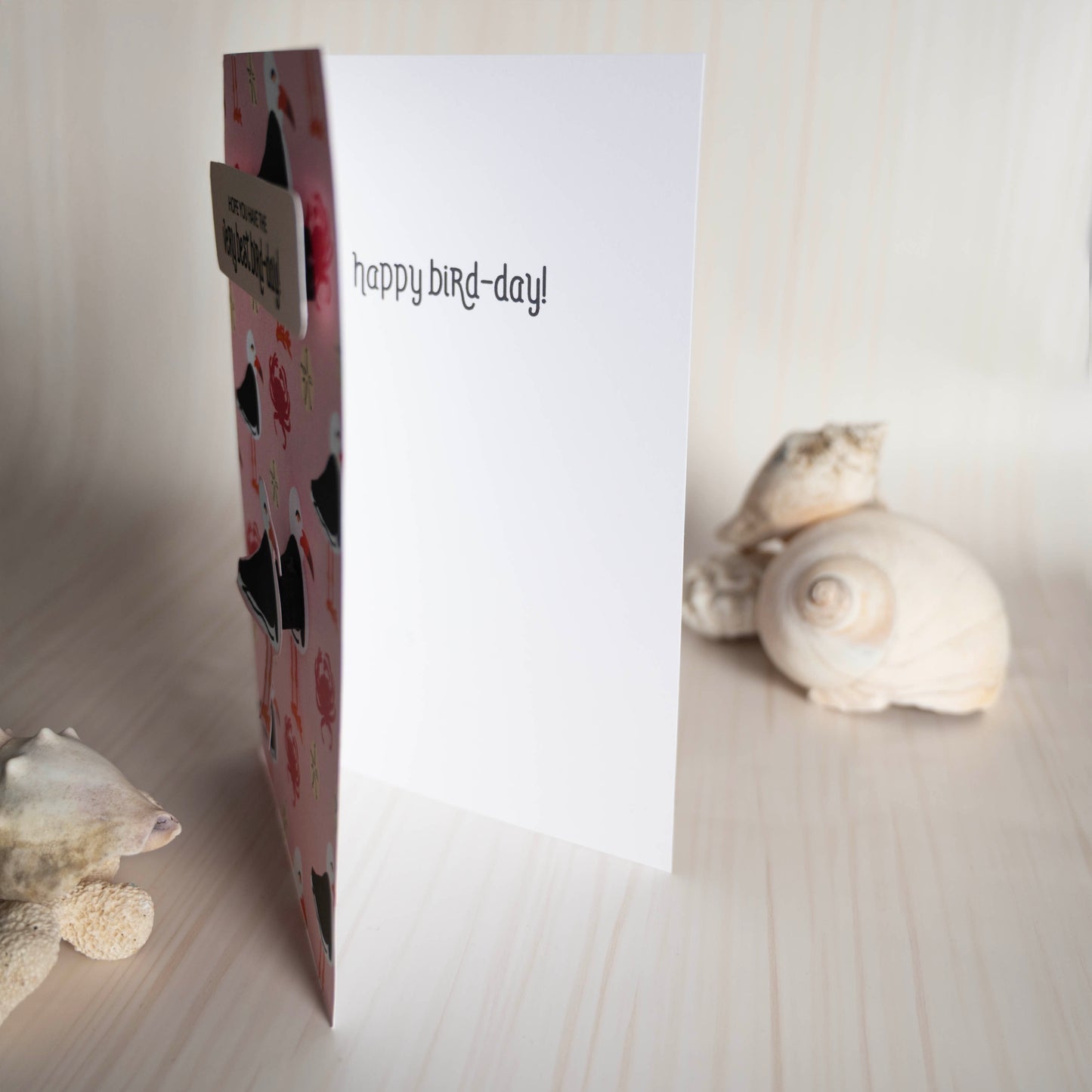 Seagull and Crab - Bird-Day Card