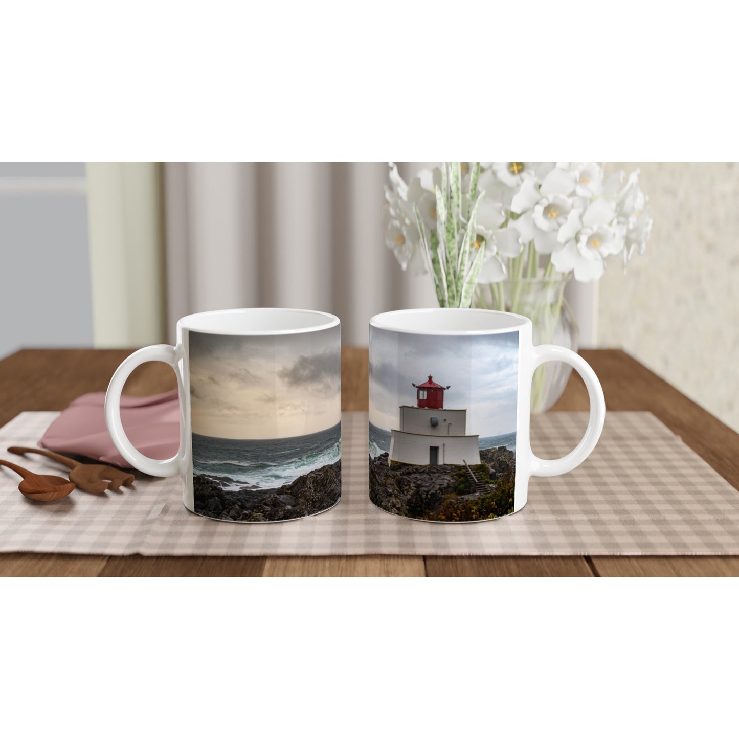 Amphitrite Point Lighthouse White 11oz Ceramic Mug