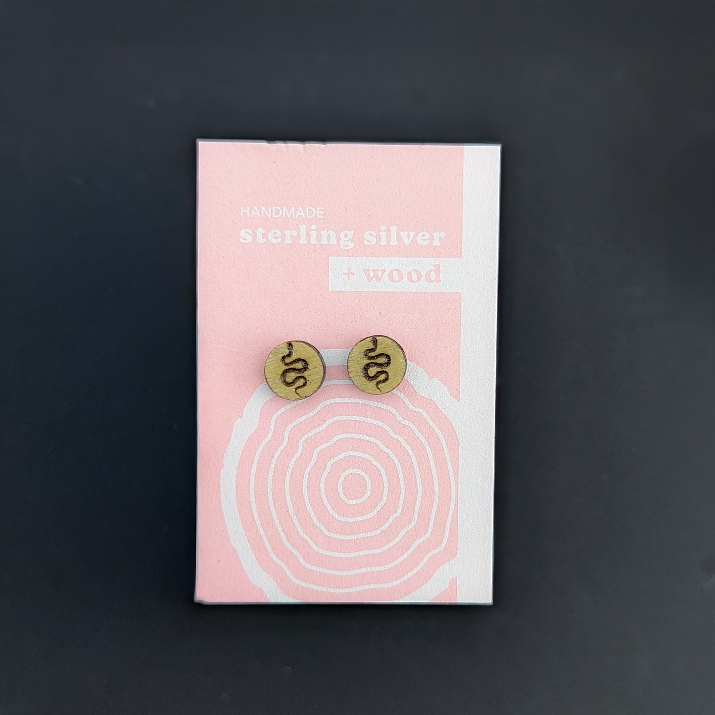 Earrings - Wood & Sterling Silver