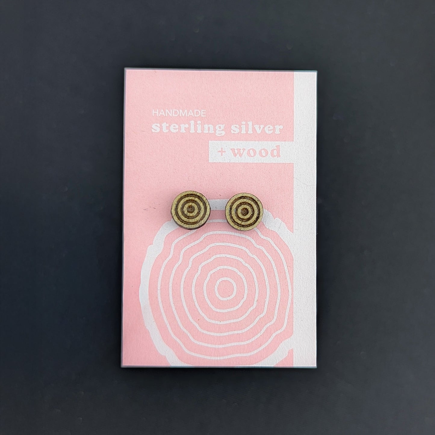 Earrings - Wood & Sterling Silver