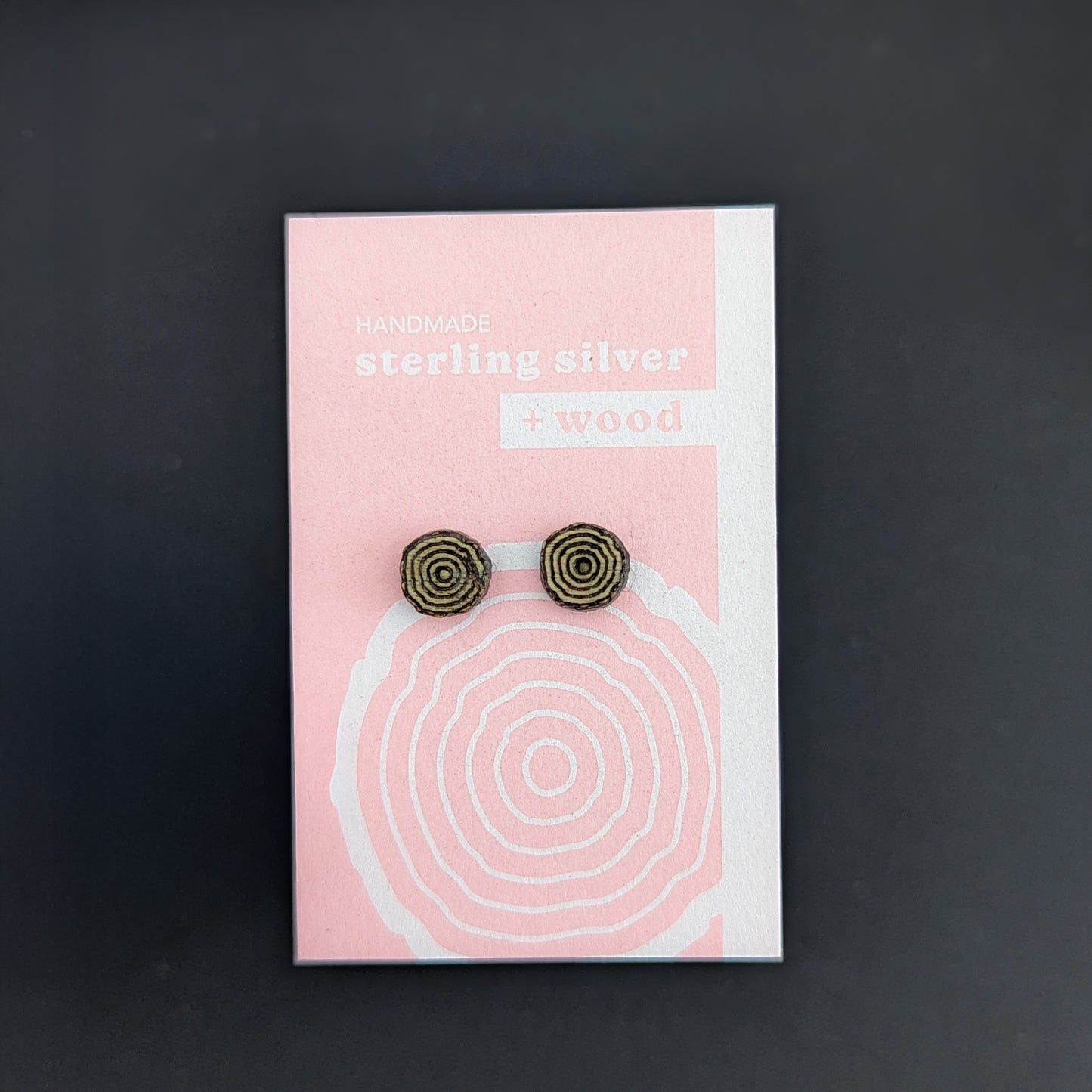 Earrings - Wood & Sterling Silver