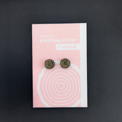 Earrings - Wood & Sterling Silver