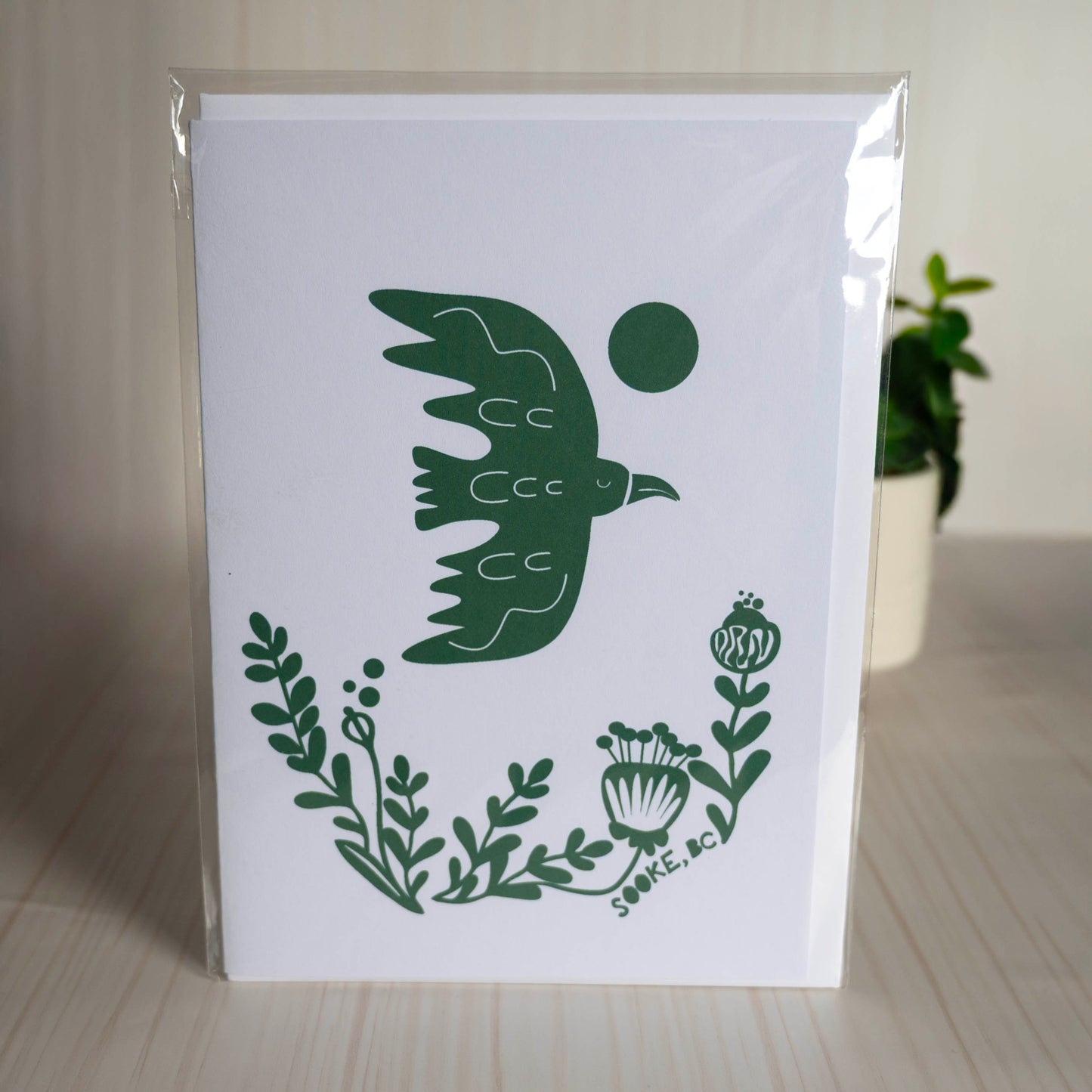 Sooke BC Bird & Wildflower Greeting Card