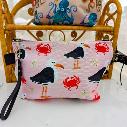 Gull and Crab Travel Bag/Clutch