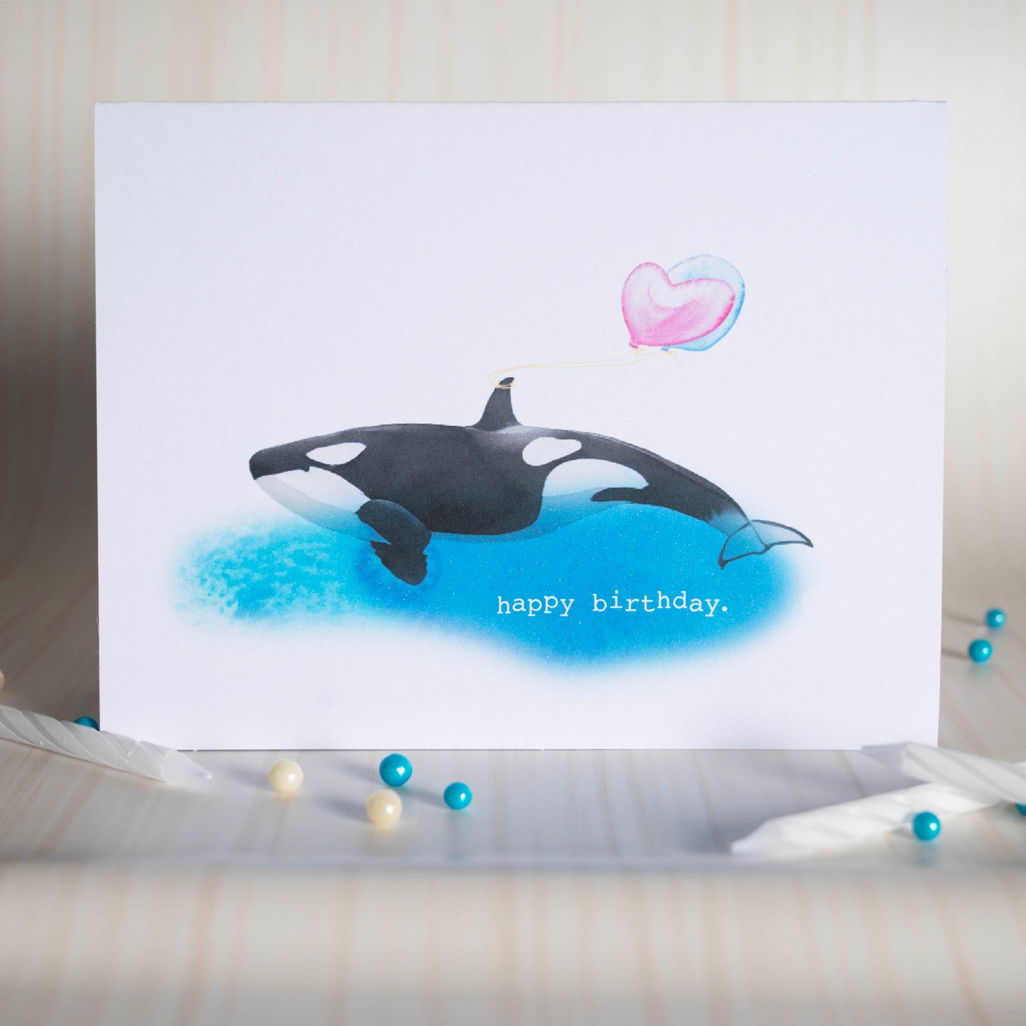 Orca Happy Birthday Card