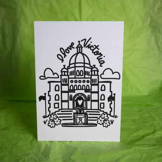 I Love Victoria Parliament postcard — 5×7