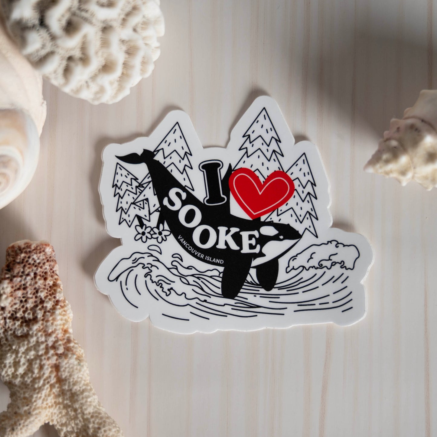 I Love Sooke Sticker - Orca