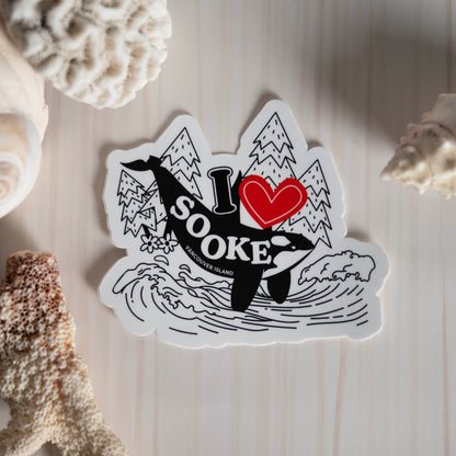 I Love Sooke Sticker - Orca