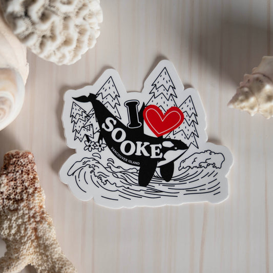 I Love Sooke Sticker - Orca