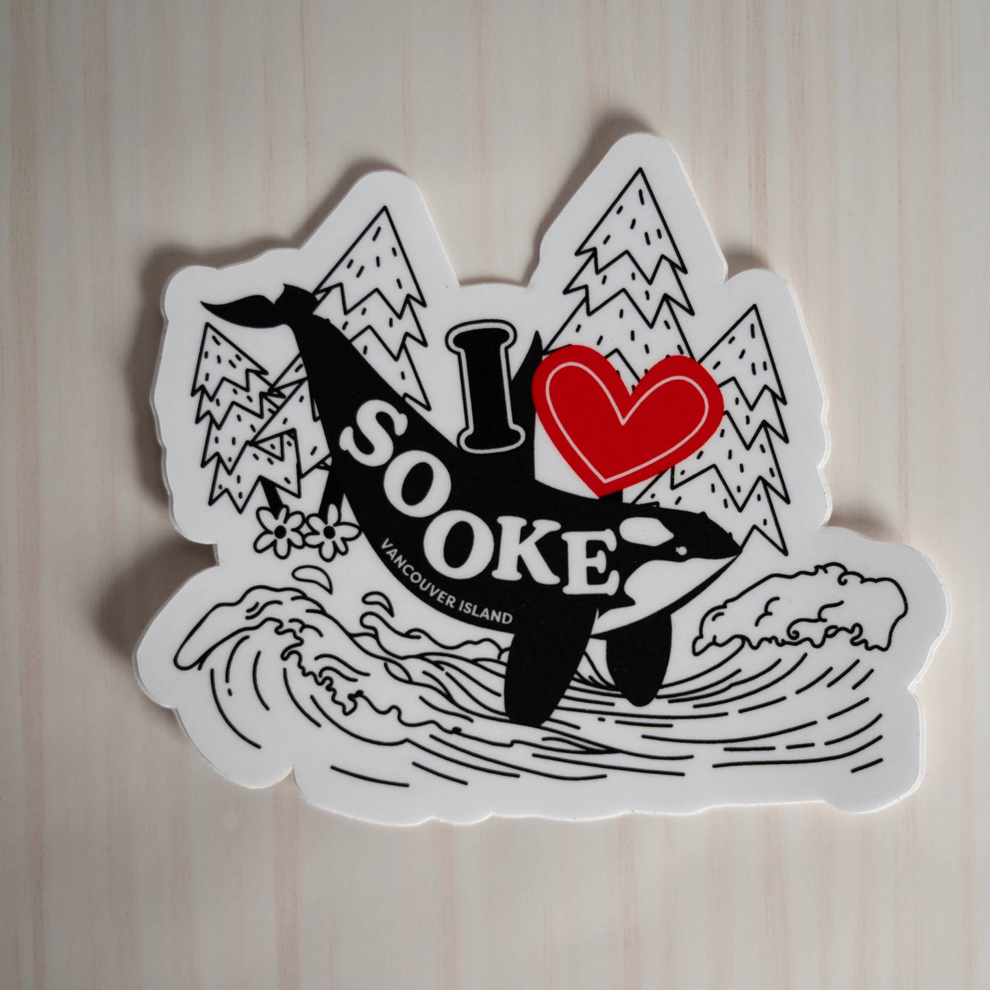 I Love Sooke Sticker - Orca