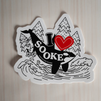 I Love Sooke Sticker - Orca