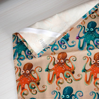 Octopus Tan Tea Towel