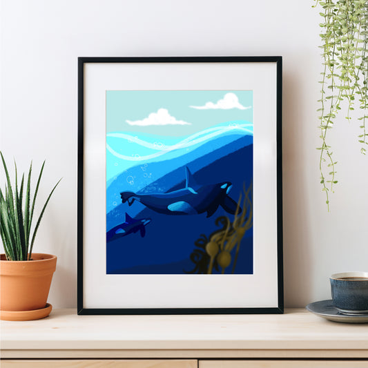 Underwater Orcas