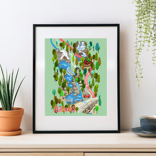 Sooke Potholes Map Print