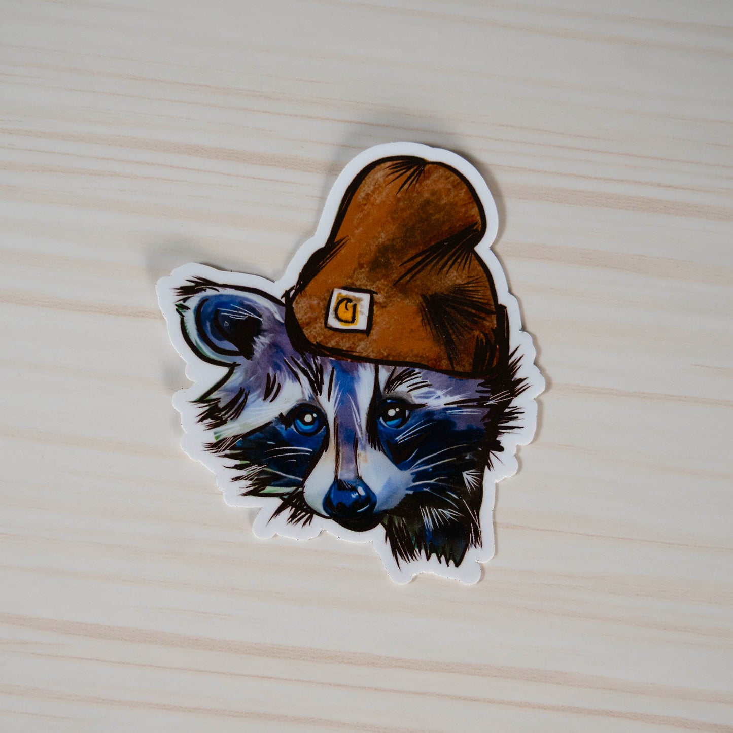 Raccoon in a Toque Sticker