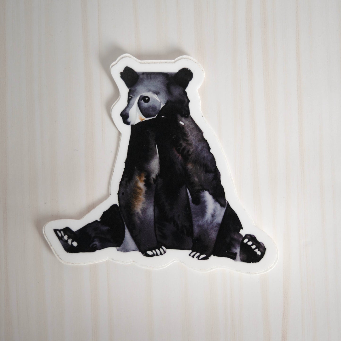Sitting Bear Sticker - Perfect for Water Bottles