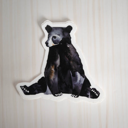 Sitting Bear Sticker - Perfect for Water Bottles