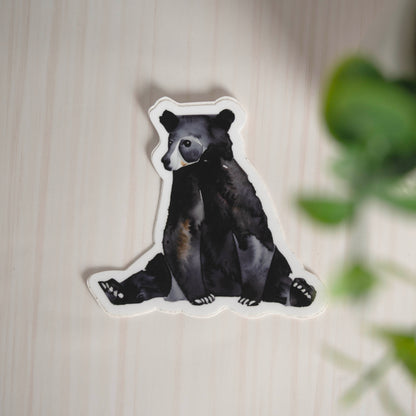 Sitting Bear Sticker - Perfect for Water Bottles