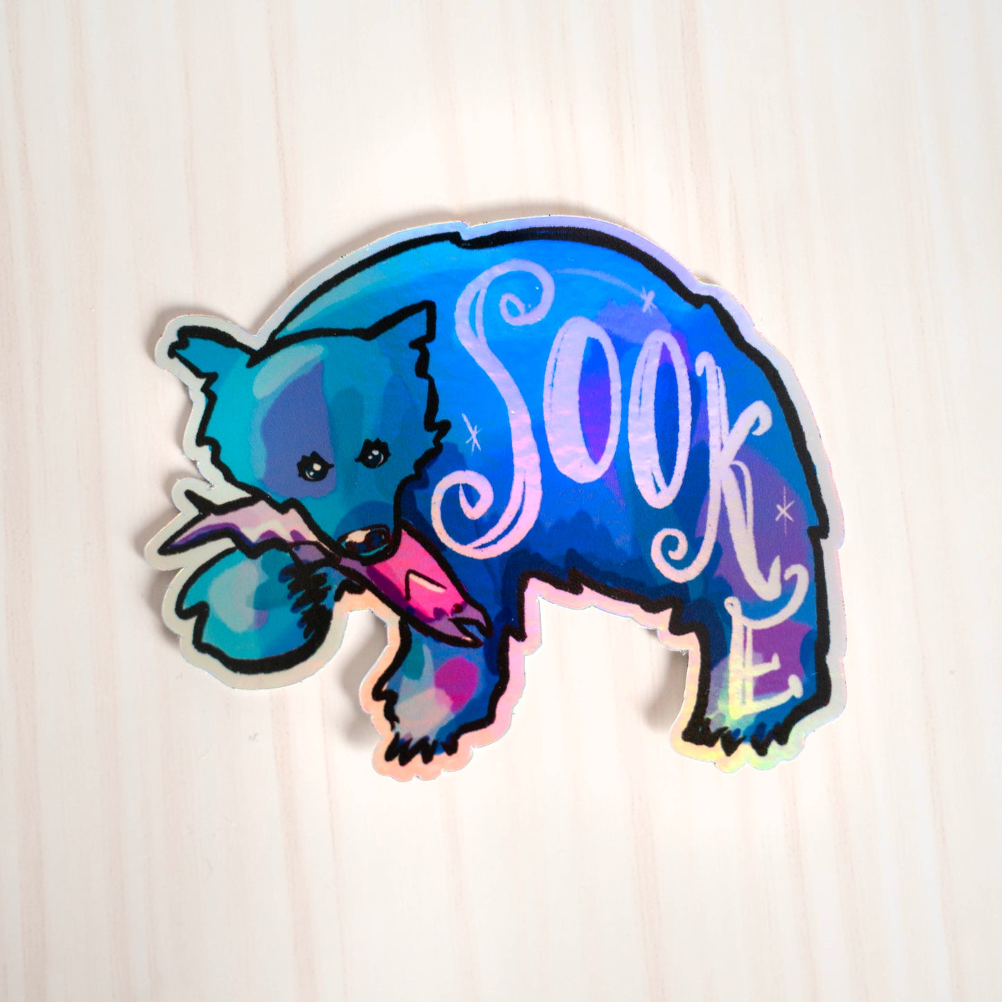 Sooke Bear Holographic Sticker