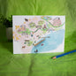 Town of Sooke illustrated map — 5×7 postcard