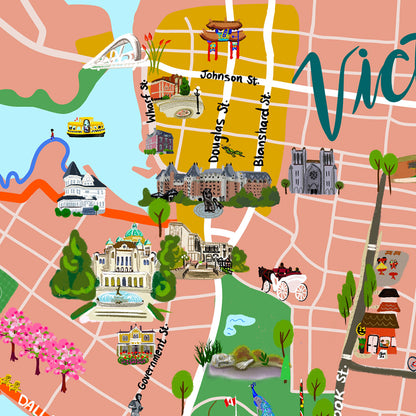 Victoria Map Print